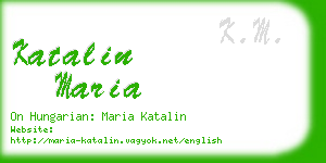 katalin maria business card